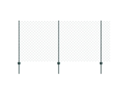 Conjunto 1 Painéis De Cercas Exteriores Vidaxl Verde Aço (25 X 1,2 M)