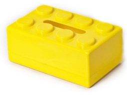 1 Peça - Porta-lenços Bloco De Montar - Caixa De Parede Criativa - Multifuncional - Design Criativo - (amarelo)