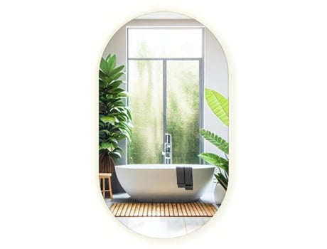 Espelho Com Led Tulup (52x90 Cm Luz Neutra 4000k)