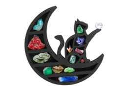Laxiscreed Cat In The Moon Crystal De Madeira Para Decoração E Coleção