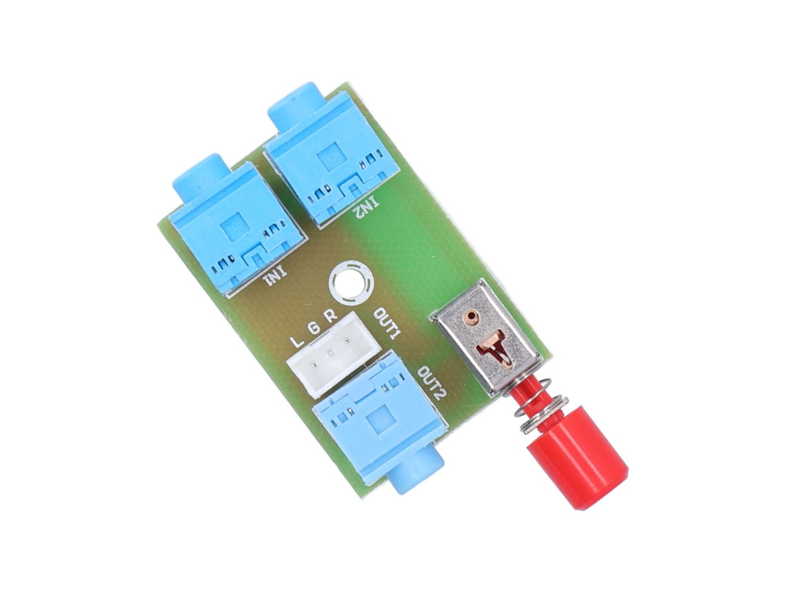 Laxiscreed Módulo De Comutação De Áudio Com 2 Entradas E 1 Saída, Conector 3.5 Mm