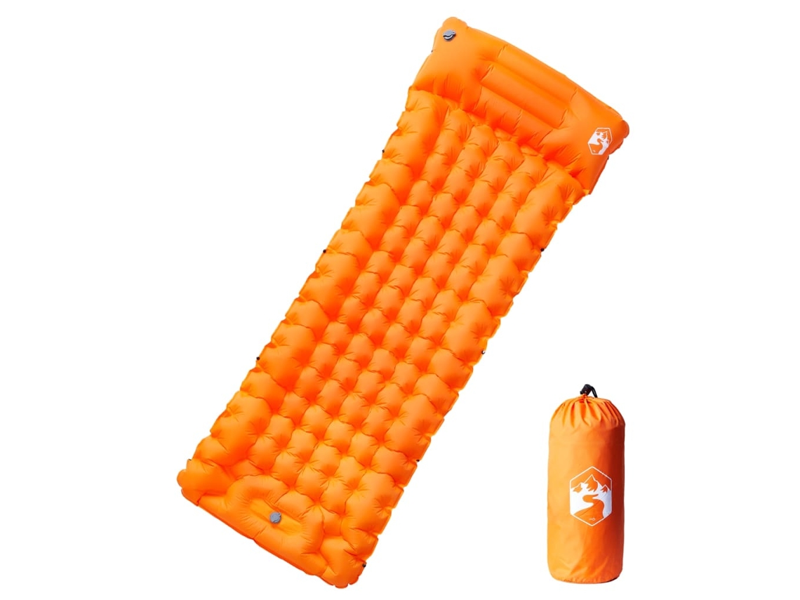 Self Inflating Camping Mattress, Self Inflating Camping Mattresses Vidaxl Laranja Náilon (n/a)