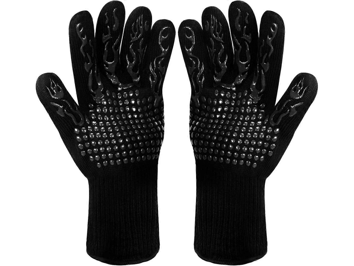 Luvas de Silicone Antiderrapantes Resistentes Ao Calor para Forno, Churrasco e Cozinha (preto)