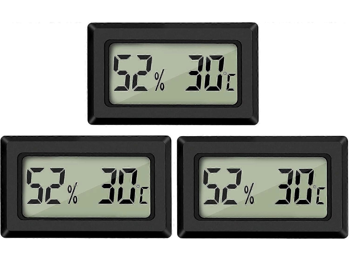 Termómetro Higrómetro Mini Digital Lcd Com Sensor, Medidor De Temperatura E Humidade Para Estufa E Interior - Elysve