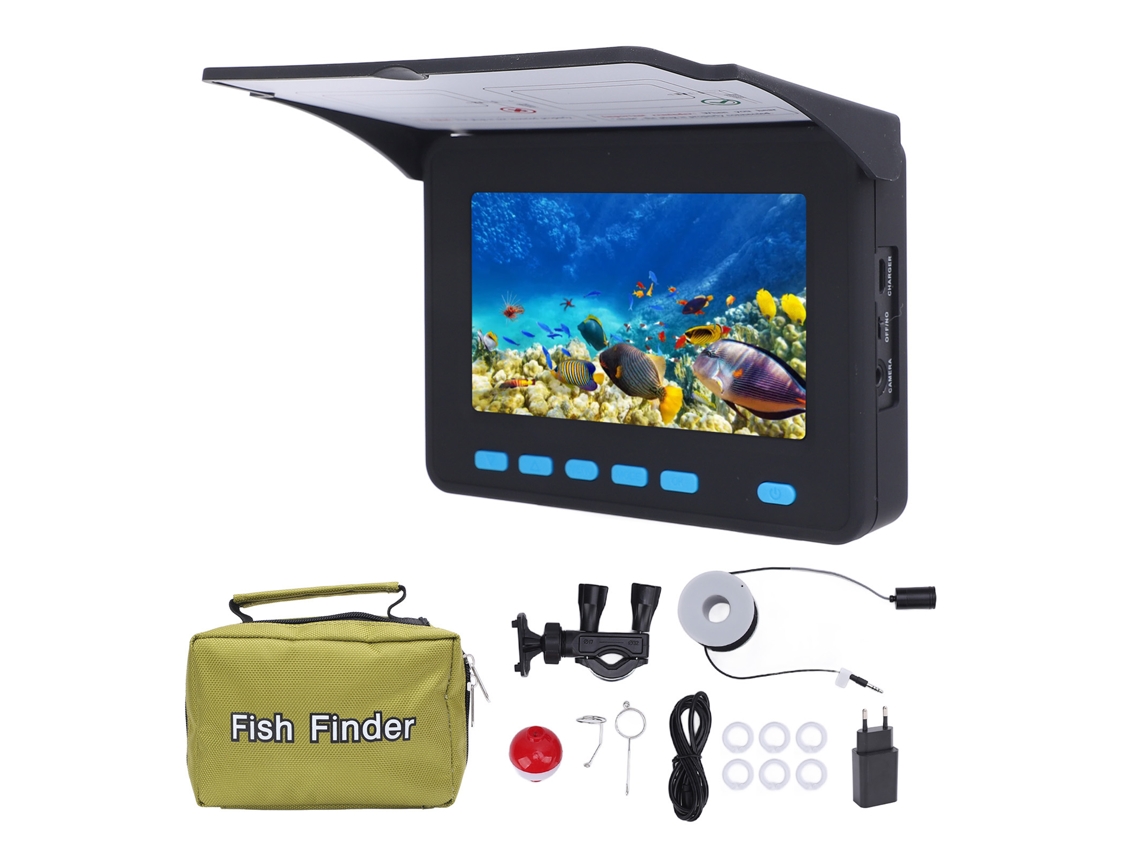 Câmera De Pesca Subaquática 1200tvl Com Sensor De Temperatura