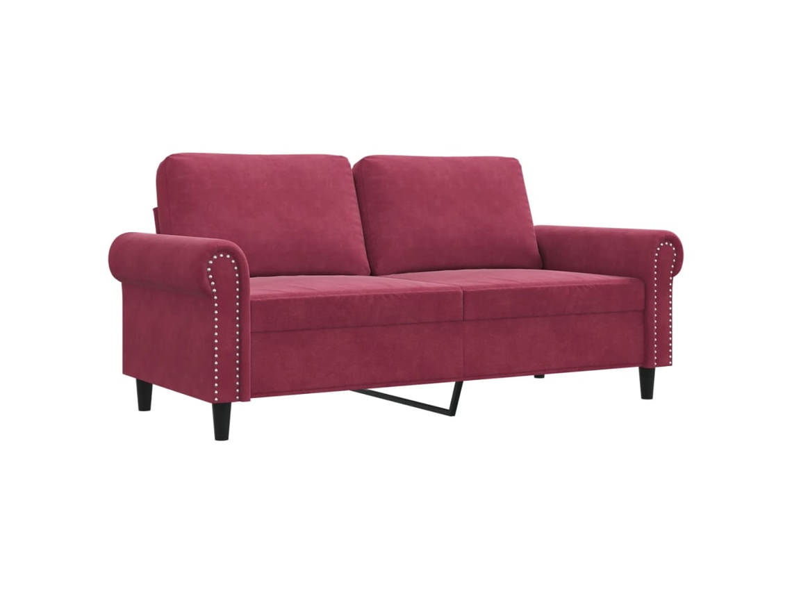2-seater Sofa, 2-seater Sofas Vidaxl Vermelho Veludo (n/a)
