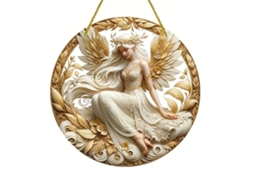 Fada Anjo Alado Luminosa 51 Decorativo 20x20x0.2cm Parede