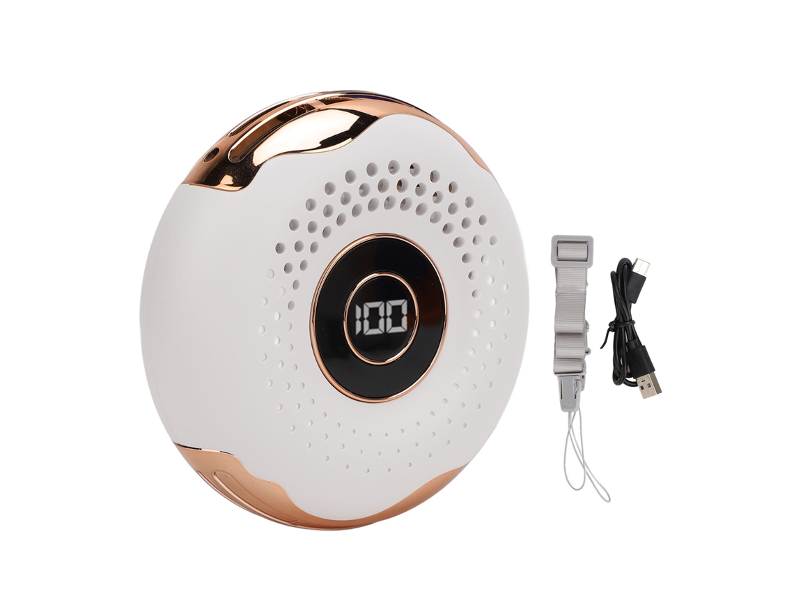Ventilador de Pescoço Usb Recarregável Portátil Silencioso Branco
