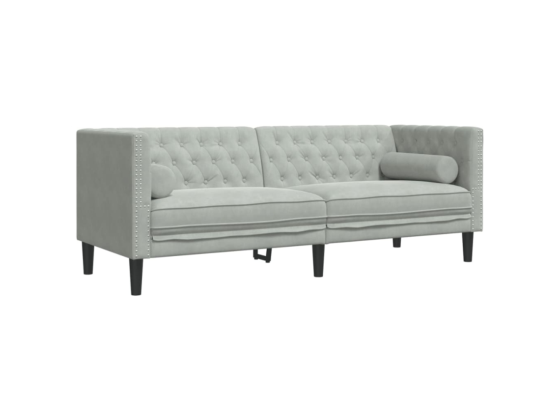 Chesterfield Sofa, Chesterfield Sofas Vidaxl Cinzeto Veludo (n/a)