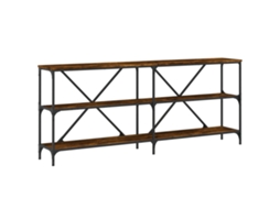 Mesa Consola Derivados de Madeira e Ferro Carvalho Fumado MAISON EXCLUSIVE (180x30x75 cm)