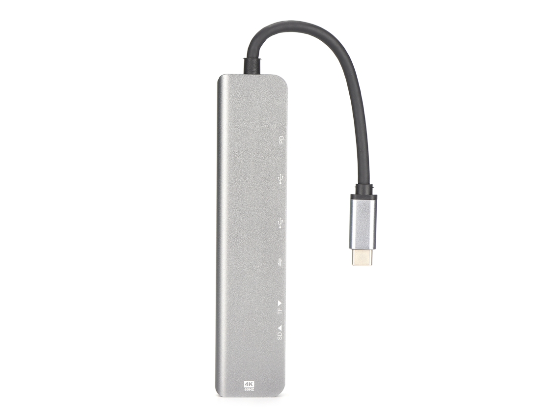 Hub USB-C 7 em 1, HDMI, 2 USB, leitor de cartão SD, microSD AQUAFORGE