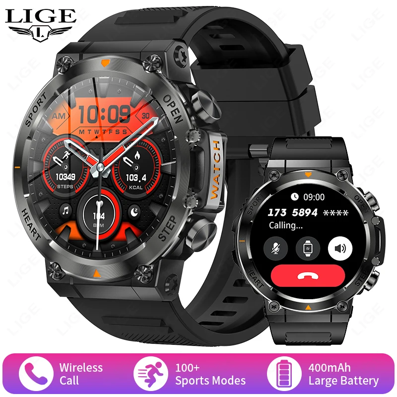 Smartwatch (silicone Preto) Com Mais De 100 Modos Esportivos E Um Reprodutor De Música Para Exercícios.