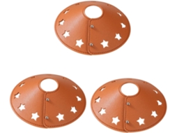 Conjunto De 3 Cúpulas De Couro De Luxo Para Lustre, Capa Única, Uso Residencial.