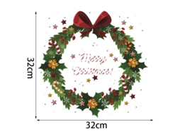 Adesivo De Janela De Natal Com 2 Unidades, Guirlanda, Papai Noel, Adesivo De Parede, Feliz Natal, Quarto Aquaforge