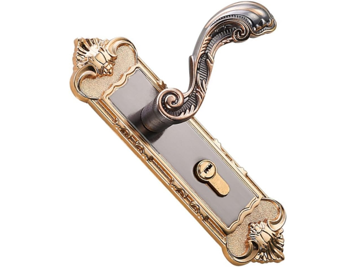 Fechadura De Porta Vintage Em Liga Alumínio Estilo Europeu Para Quarto