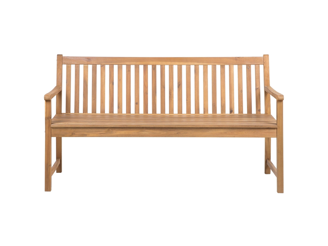 Banco De Jardín Beliani Vivara De Madera De Acacia Certificada Marrón 160x61x88
