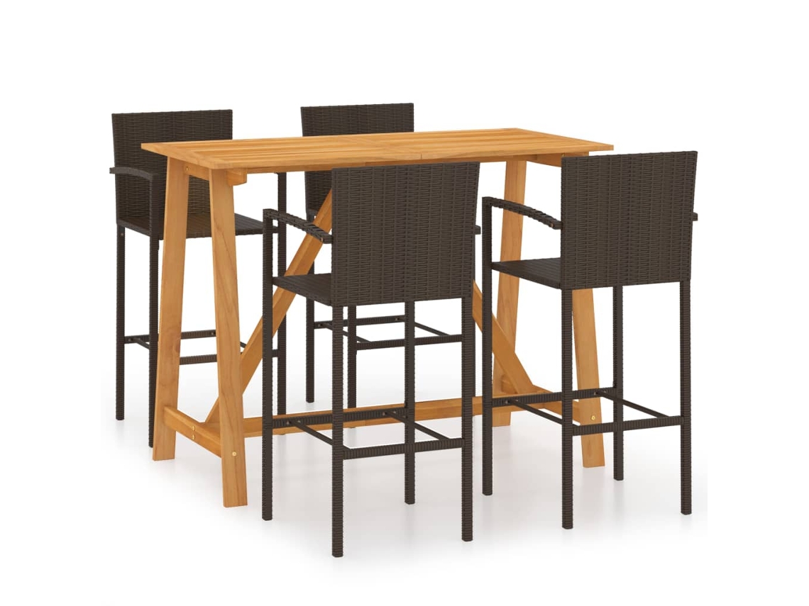 Garden Bar Set, Garden Bar Sets Vidaxl Marrom Madeira De Acácia (n/a)