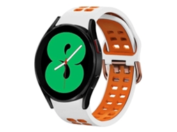 Pulseira De Silicone Respirável Bicolor Para Samsung Galaxy Watch 4 (44 Mm X 20 Mm).