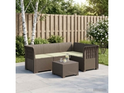 Vidaxl Sofá De Jardim Para 4 Pessoas Com Almofadas Visual Rattan Pp