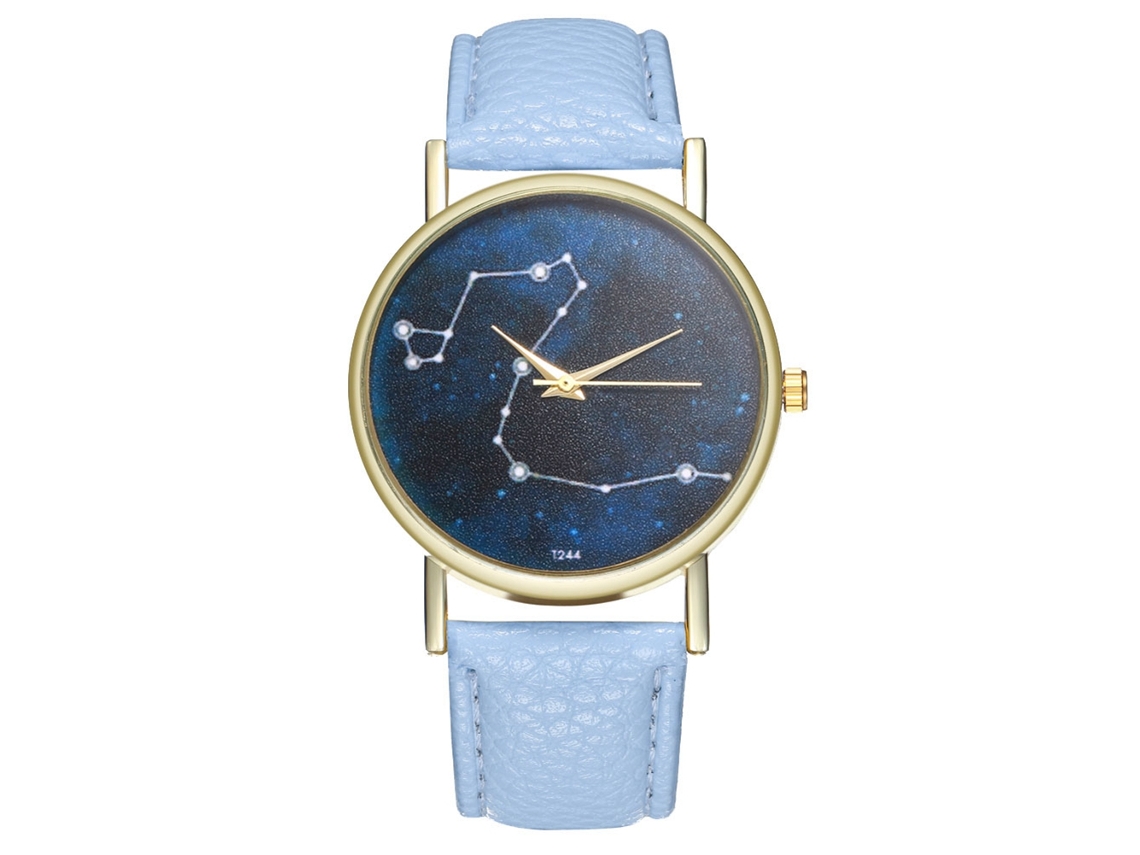 Relógio de Pulso Galaxy Watch de Quartzo com Cinto de Couro Elegante e Design Minimalista
