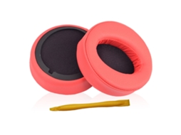 Almofadas Zruxe Para Auscultadores Sony Mdr-xb950 (2 Unidades, Espuma Viscoelástica, Pele Proteica, Vermelho, Acessório De Reparação Incluíd