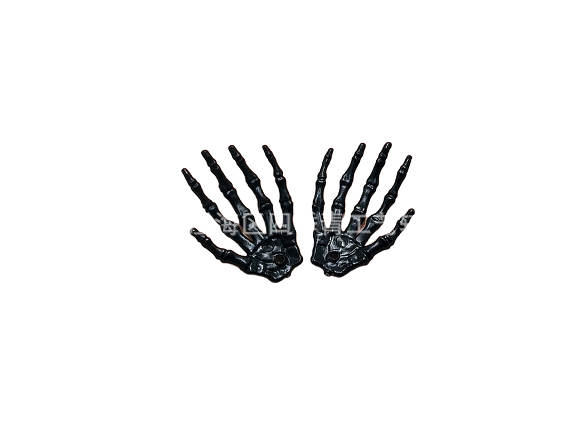 Laxiscreed Mão Esqueleto Decorativa Em Plástico Fluorescente Para Halloween, Mau-chan, Objeto De Brincadeira, Par Preto Compacto
