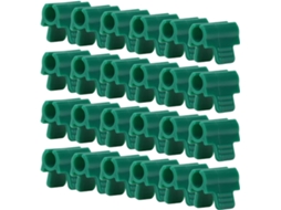 24 Clipes para Estufa AQUAFORGE com suporte para plantas e estacas jardim (14mm)