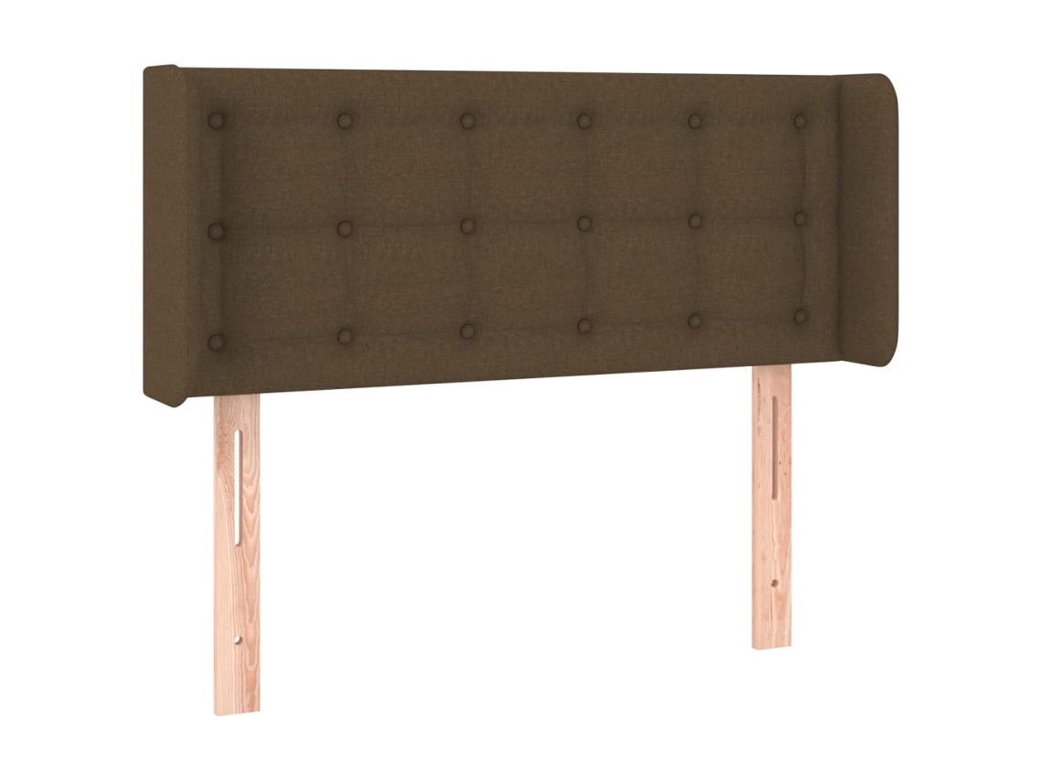 Cabeceira com tecido Abas marrom escuro MAISON EXCLUSIVE (93x16x78 cm)