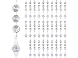 Conjunto De Ornamentos Em Forma De Larme De Flocon De Neige De Bastões De Glace De Acrílico Transparente,