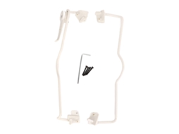 Quadro de Proteção Mali para Scooter Elétrico branco com apoio de pé de aço inox