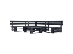 Vidaxl Sofás De Paletes Para Jardim 4 Pcs Madeira Preto