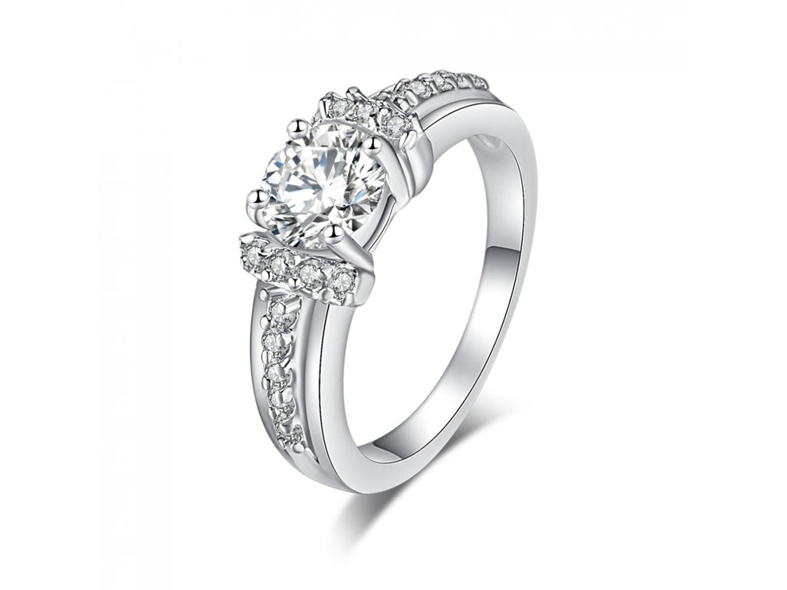 Anel Feminino De Cobre Com Zircônia Moda Presente Jóias