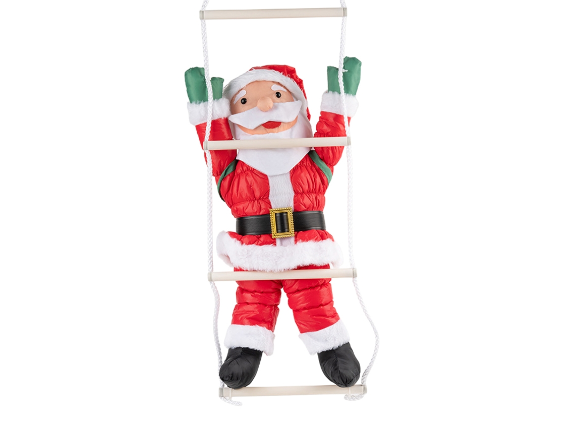 Laxiscreed - Decoração De Natal Com Boneco De Pai Natal E Enfeites De Escada E Corda Natalícia