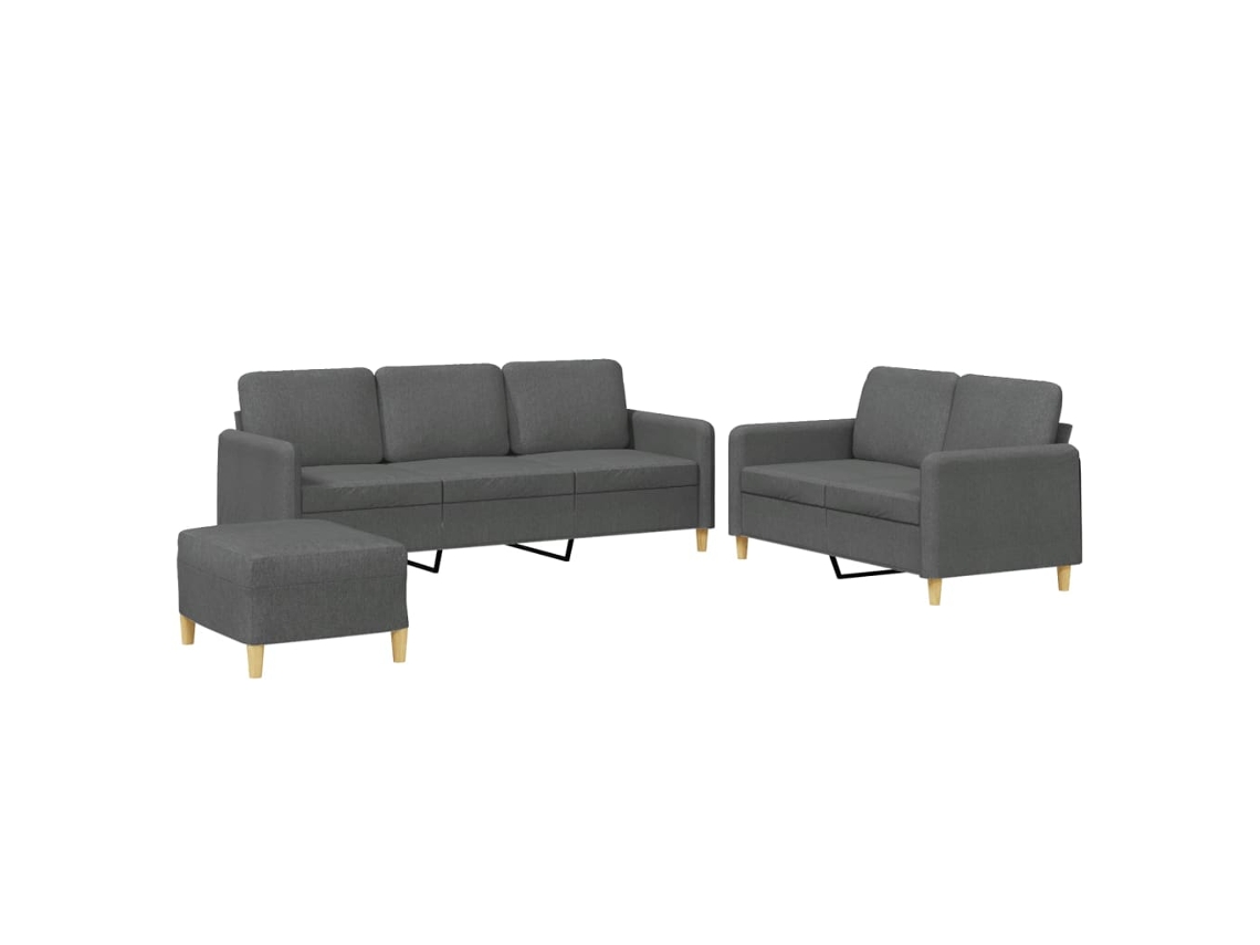Sofa Set, Sofa Sets Vidaxl Cinzeto Tecido (n/a)