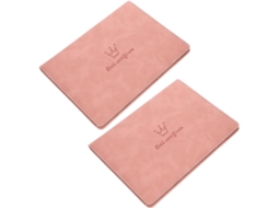 Capa protetora para certidão de nascimento infantil, tecido rosa em couro sintético, tamanho para escritório, pacote com 2 unidades.