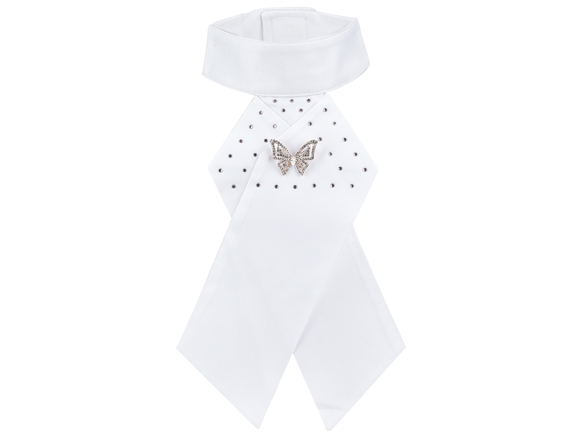 Conjunto de 3 Gravatas Colar de Cetim Branco | S/MARCA