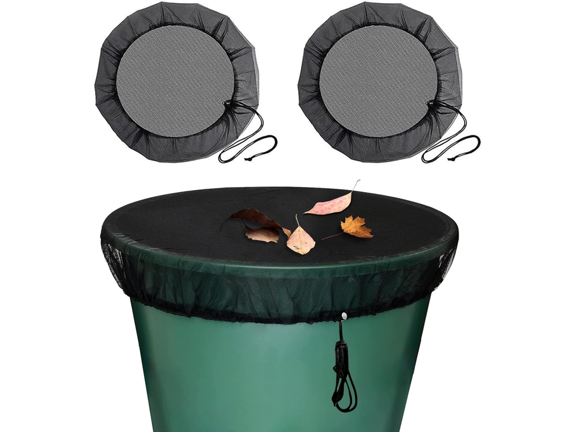 Conjunto De 2 Capas De Malha Para Barril De Coleta De Água Da Chuva, Protetor Para Tanques E Barris Com 95 Cm, 37,4 Polegadas