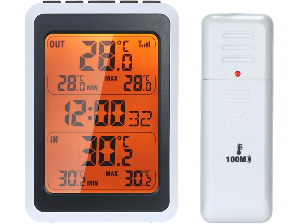 Termômetro Sem Fio Irfora Para Ambientes Internos E Externos, Monitor Digital De Temperatura Ambiente, Alcance