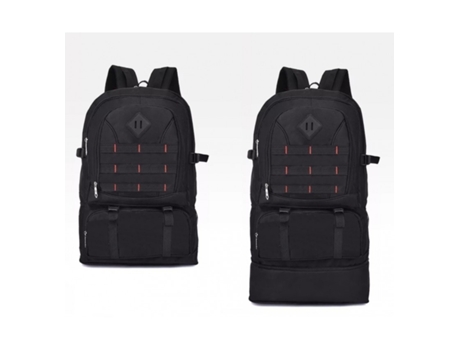 Mochila mochila para viagem montanhismo escalada acampamento trekking, mochila impermeável 55+10 litros preta. SPORT