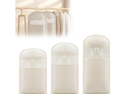 3 Tamanhos De Sacos Para Roupas, Capa De Compressão À Prova De Poeira Para Armazenamento De Roupas Economiza Espaço, Bege Aquaforge
