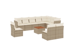 Garden Sofa Set, Garden Sofa Sets Vidaxl Bege Rattan / Vime (n/a)