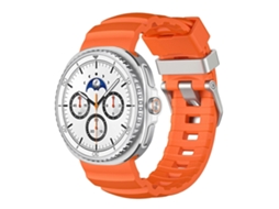 Pulseira De Silicone Com Fivela Prateada Para Samsung Galaxy Watch8 / Watch8 Classic