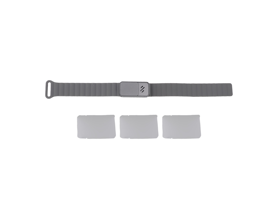 Pulseira Difusora Óleo Essencial Alumínio Silicone Prata Escura