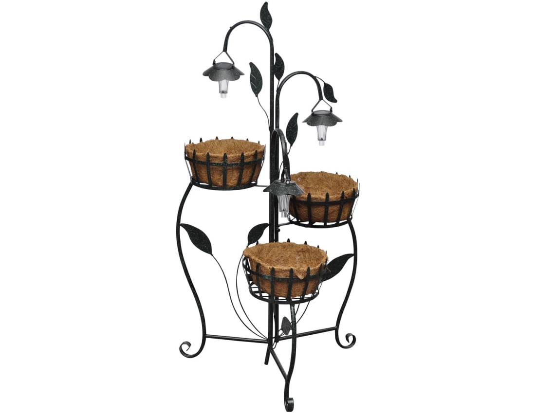 Cesta De Planta Com Led Solar