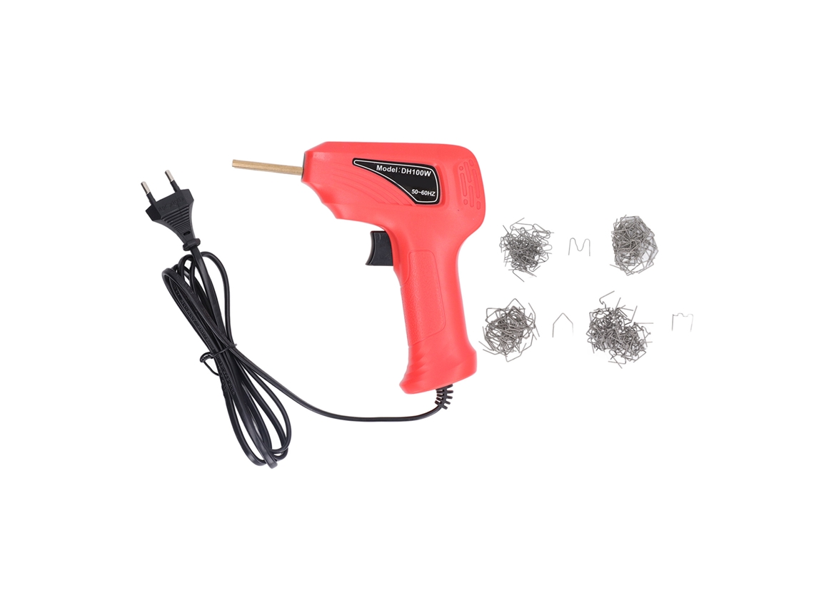 Soplete De Soldadura De Plástico Com Grapadora Robusta Para Reparação De Parachoque Kit De Pistola Soldadora De Plástico 200-240v Vermelho
