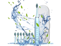 Escova De Dentes Elétrica Com 8 Cabeças De Escova, Estojo Para Escova De Dentes, 5 Modos De Limpeza, Temporizador Inteligente De 20 Velocidades,