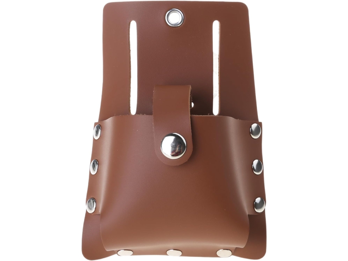 Porta Trena Com Botão De Segurança, Armazenamento De Couro Para Ferramentas De Cinto, Acessório Prático Para Carpinteiros