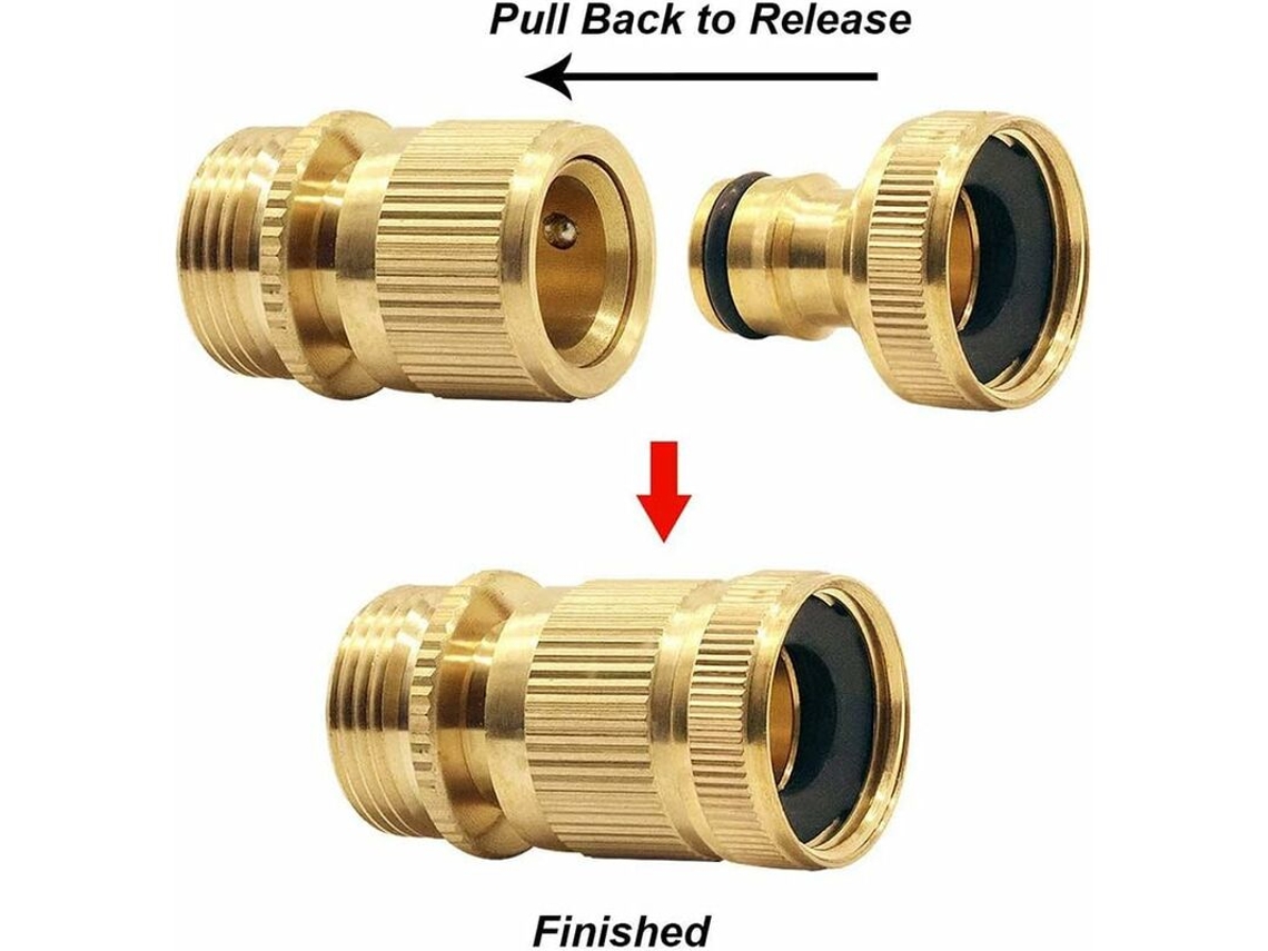 Conector Para Mangueira, Em Cobre, Para Sistemas De Rega, Depósitos E Tubagens Exteriores, Ligação Segura, Prática E Resistente A Fugas