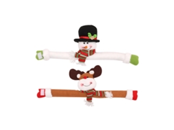 Conjunto De 2 Fivelas De Cortina Natalinas Papai Noel, Boneco De Neve E Alce. Aquaforge