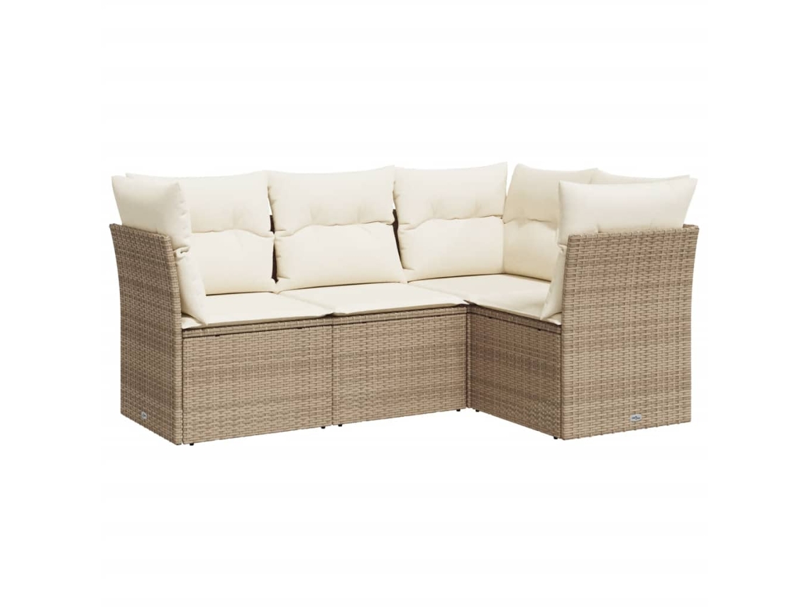 Garden Sofa Set, Garden Sofa Sets Vidaxl Bege Rattan / Vime (n/a)